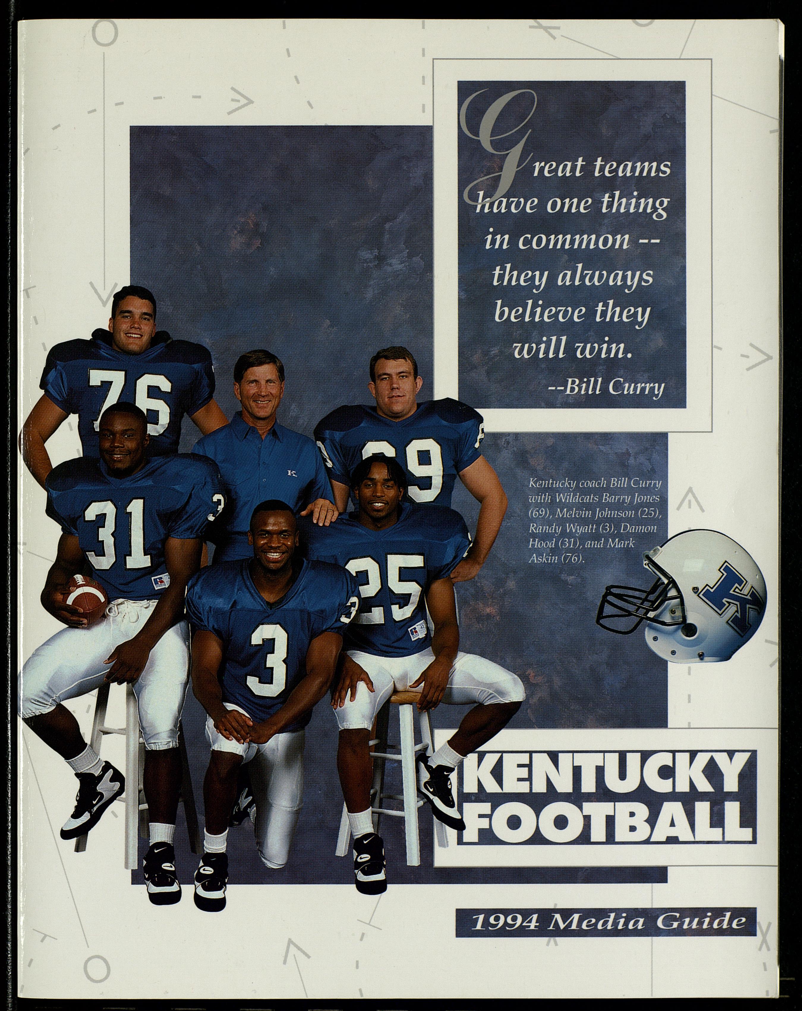 University of Kentucky Football Media Guide, 1994