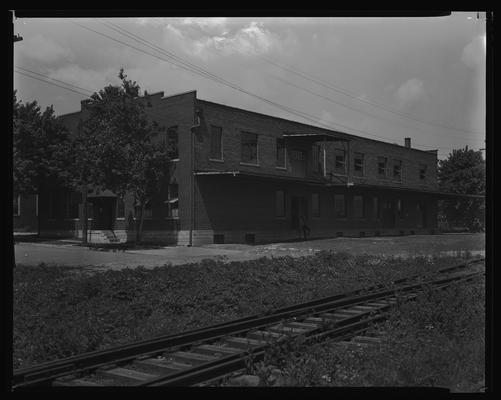 Strickler Manufacturing Company; exterior, train tracks