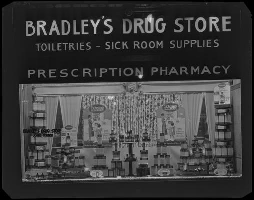 Bradleys Drug Store; window (pharmacy)