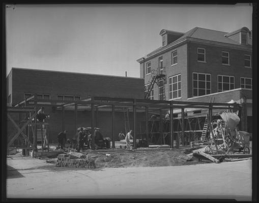 Veterans Hospital; garage, construction