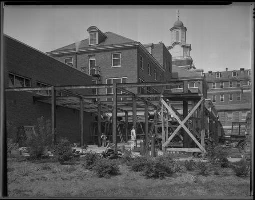 Veterans Hospital; garage, construction