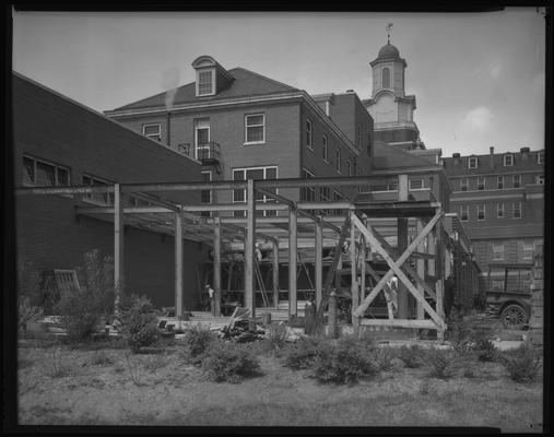 Veterans Hospital; garage, construction