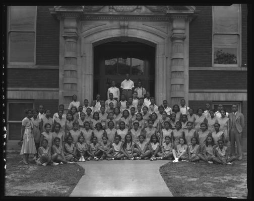 Dunbar High School, 549 North Upper; group (in uniforms)