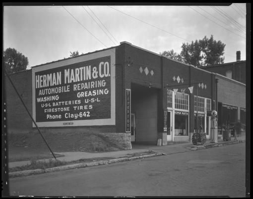 Martin, Herman & Company (automobile repairing, washing, lubrication); exterior of building