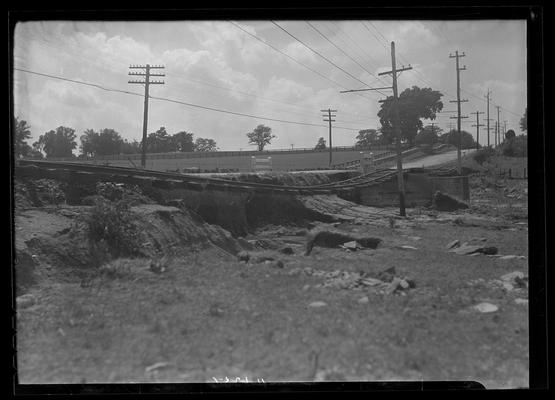 Flood Photos; washed out railroad bridge