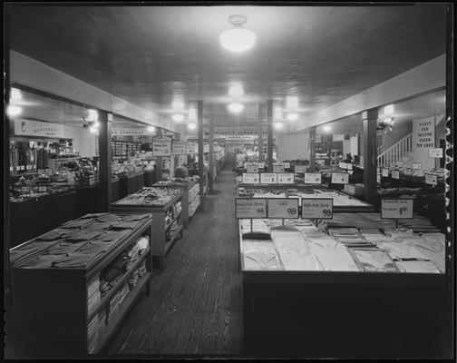 Sears & Roebuck Company, 213 East Main; interior (menswear department)