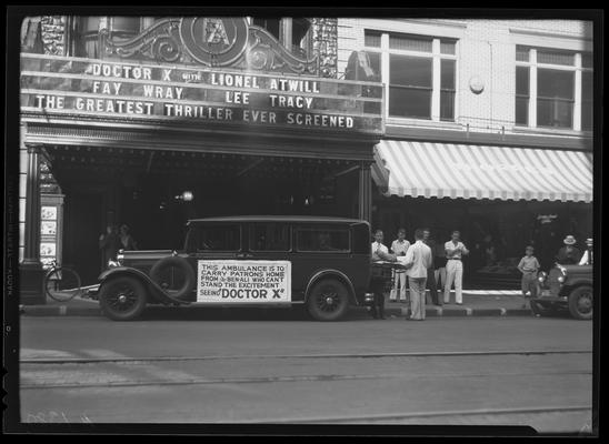 Ben Ali Theatre (movie theater), 121 East Main, exterior; promotional 