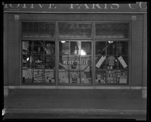 Wombwell Automotive Parts, 151 East Short; window display (Tip Top 