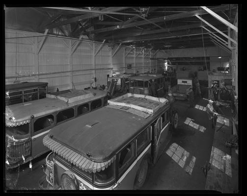 Consolidated Coach Corporation, interior of garage; 801 North Limestone Street