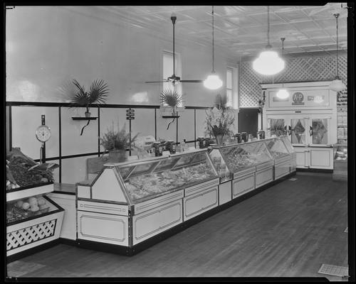 L. Rue Grocery; meat counter (butcher)