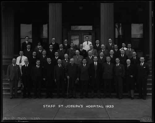 St. Joseph's Hospital, 544 West Second (2nd) Street; staff (doctors)