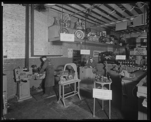 Wombwell Automotive Parts Company, 151 East Short; interior (machines, labeled)