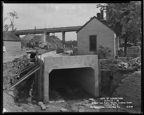 Northern States; sewer construction (City of Lexington, station 0+00, Willard & Valley Streets, looking south, contract no. 4)