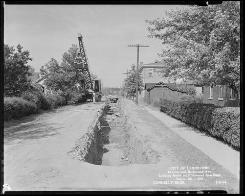 Connelly Brothers; construction (City of Lexington, Cramer & Richmond Avenue, looking north on Richmond Avenue from Station 58+00)