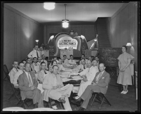 Lexington Utilities Company, 101 North Broadway; group at sales meeting