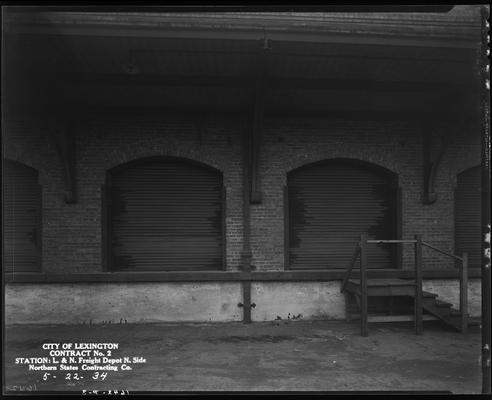 Northern State Construction Company; Public Works Administration (PWA) sewer (City of Lexington, contract no. 2, Station: L. & N. Freight Depot, north side)