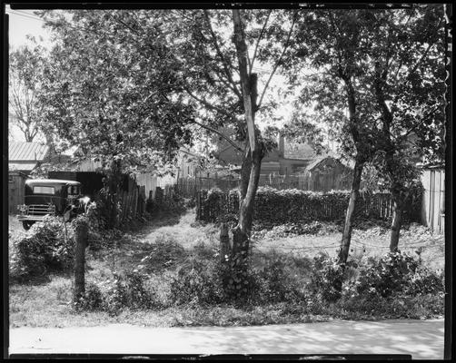 Democratic Headquarters, exterior; houses