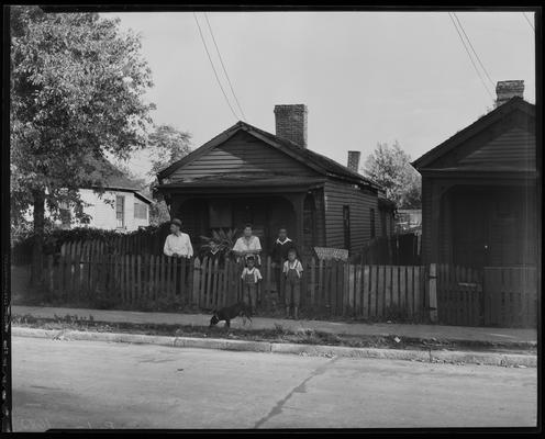 Democratic Headquarters, exterior; houses