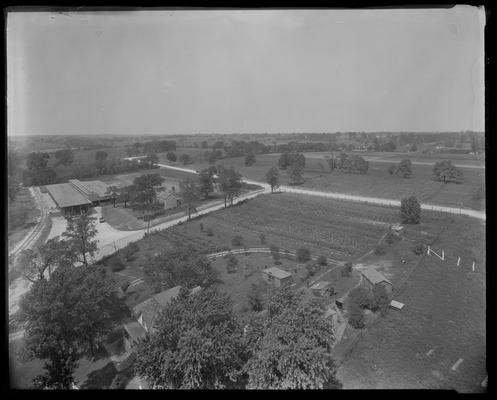 Swift and Company Stock Yards, Old Frankfort Pike; exterior, aerial view
