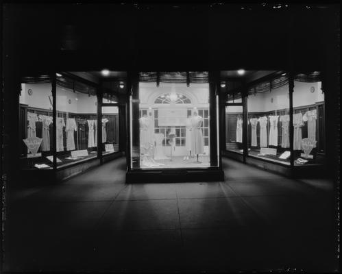 Embry & Company (women's' wear specialty house), 141-143 East Main; windows, Nelly Don dresses