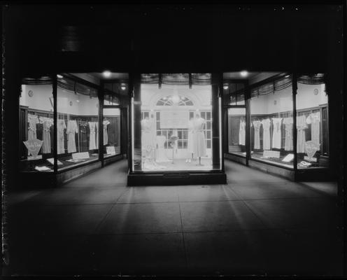 Embry & Company (women's' wear specialty house), 141-143 East Main; windows, Nelly Don dresses