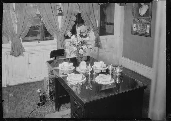 Dining Room; Drury Bakery (luncheon table)