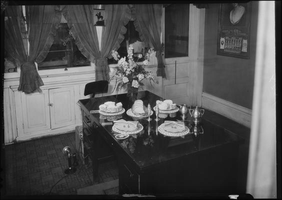 Dining Room; Drury Bakery (luncheon table)