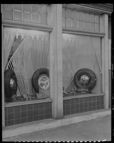 Central Kentucky Tire Company, 362 East Main; window (Goodrich Tires)