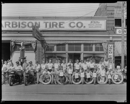 Tire Rolling Contest (Harbison Tire Company) (Lexington Herald)