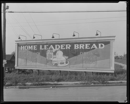 Byrd Sign Company; Drury Bakery Sign, Home Leader Bread