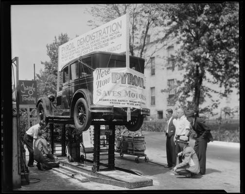 Pyroil Motor Oil; demonstration car