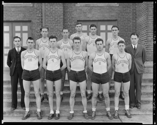 University of Kentucky campus, basketball team (1934 Kentuckian)