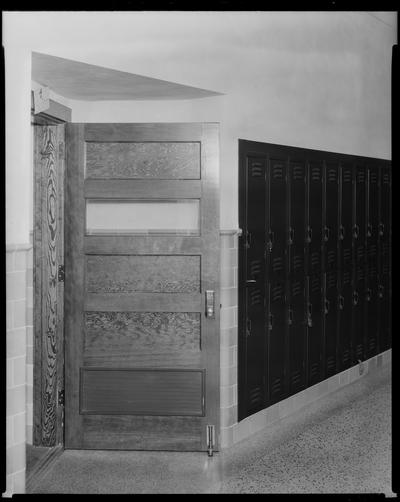 Bryan Station High School; interior, lockers
