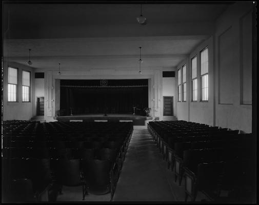 Bryan Station High School; interior, auditorium and stage