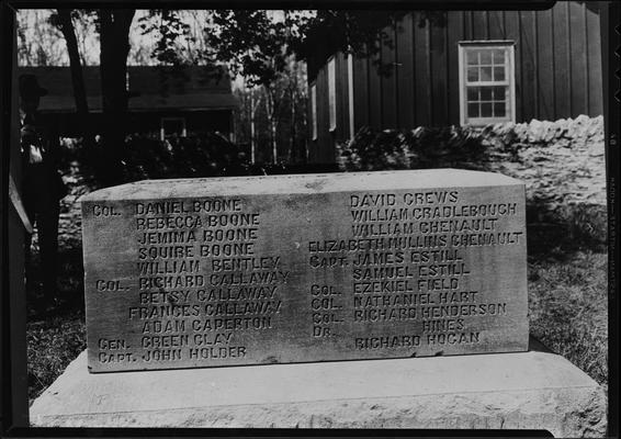 Scenes of Camp Daniel Boone; monument