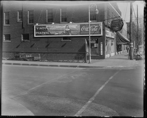 Coca-Cola Company; sign, Viaduct Pharmacy