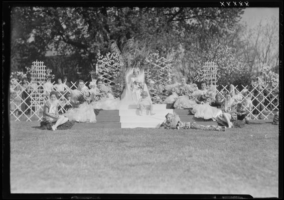 May Queen (on throne), University of Kentucky; Lois Robinson