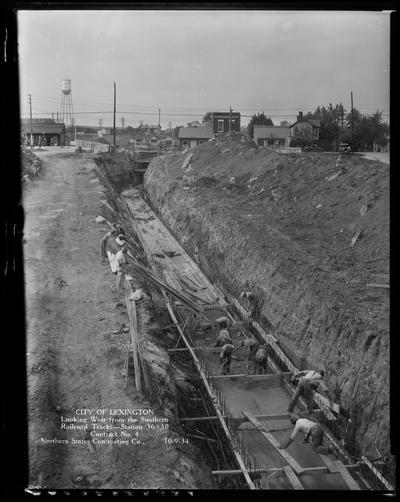 Northern States Construction Company (City of Lexington, looking west from the Southern Railroad Tracks, station 36+50, contract no. 4)