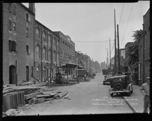 Northern States Construction Company (City of Lexington, looking east on Vine Street at station 19+00, contract no. 2)
