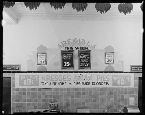 S.S. Kresge & Company, lunch counter, 156, 250 West Main; interior