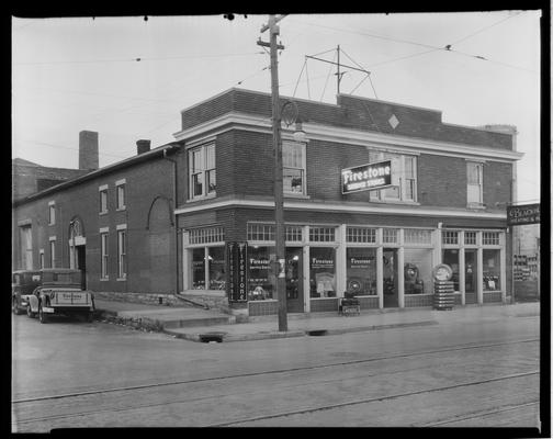 Firestone Service Stores (Tires), 401-403 East Main; exterior