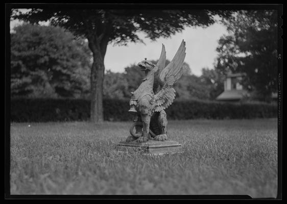 J.E. Madden; griffin statue