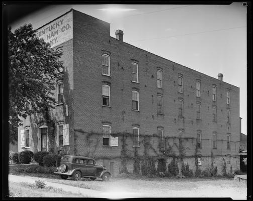 Mr. J. H. Byrd (Distilleries); exterior, building in Midway, Kentucky; possibly where Park & Tilford bourbon was produced