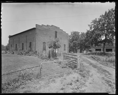 Mr. J. H. Byrd (Distilleries); exterior, buildings in Midway, Kentucky