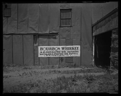 James E. Pepper Company (bourbon whiskey distillery); sign