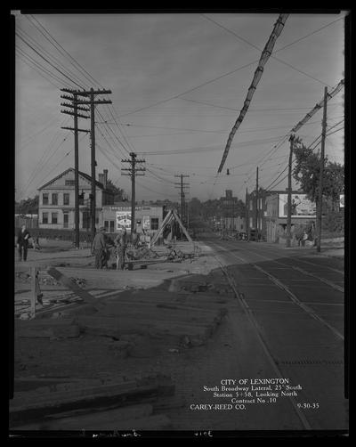 Carey-Reed Construction Company; interior of drain pipe (City of Lexington, Evans Street 4+4.75 to Station 0+00, looking Southwest, Contract No. 9)