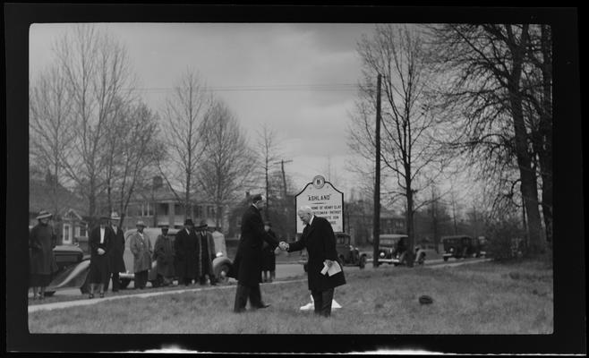 Historical Dedication at Ashland (Henry Clay, Judge Wilson, Lieutenant Governor Johnson)