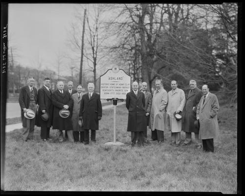 Historical Dedication at Ashland (Henry Clay, Judge Wilson, Lieutenant Governor Johnson)