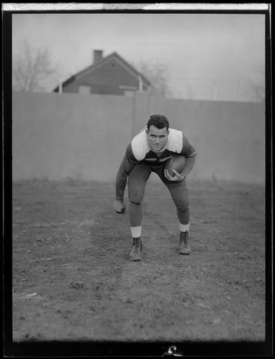 Unidentified football player (Kentuckian, 1937) (University of Kentucky yearbook)