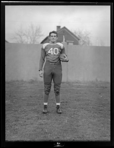 Football player, #40 (Kentuckian, 1937) (University of Kentucky yearbook)